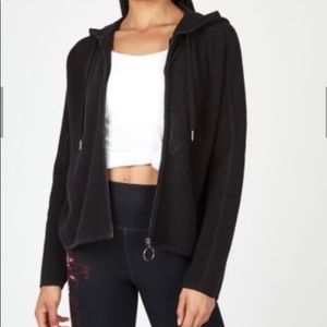 Sweaty Betty Wool Mesh Knit Zip Through Small